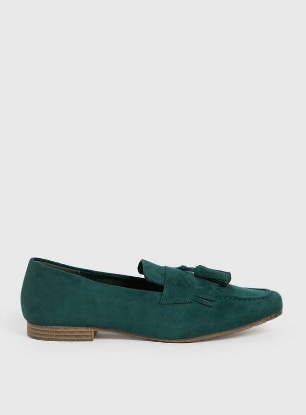 Green best sale loafer shoes